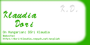 klaudia dori business card